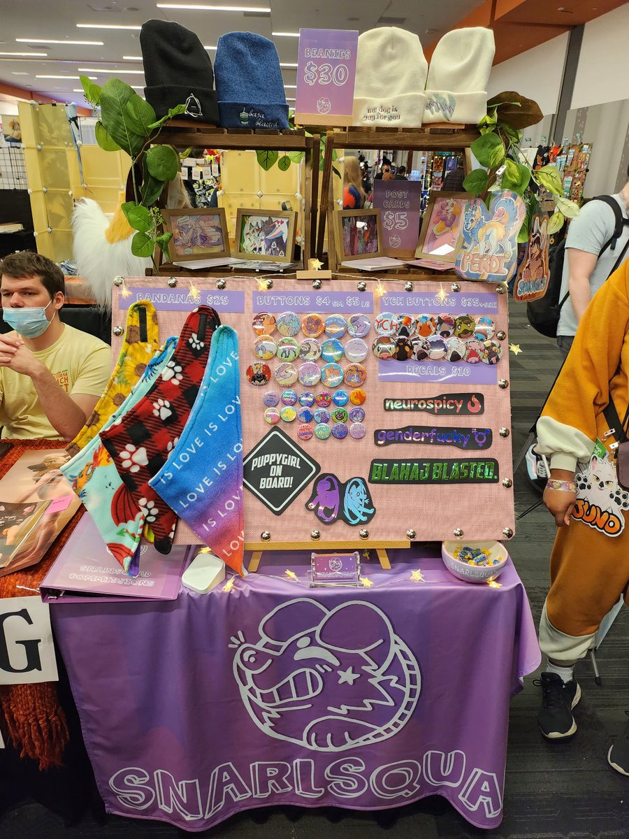 sazzersz's tweet photo. Go visit my friends' stand @SNARLco in Artist Alley @ FC! They got cool drip ✨️ https://t.co/lmcnfV7Z1n