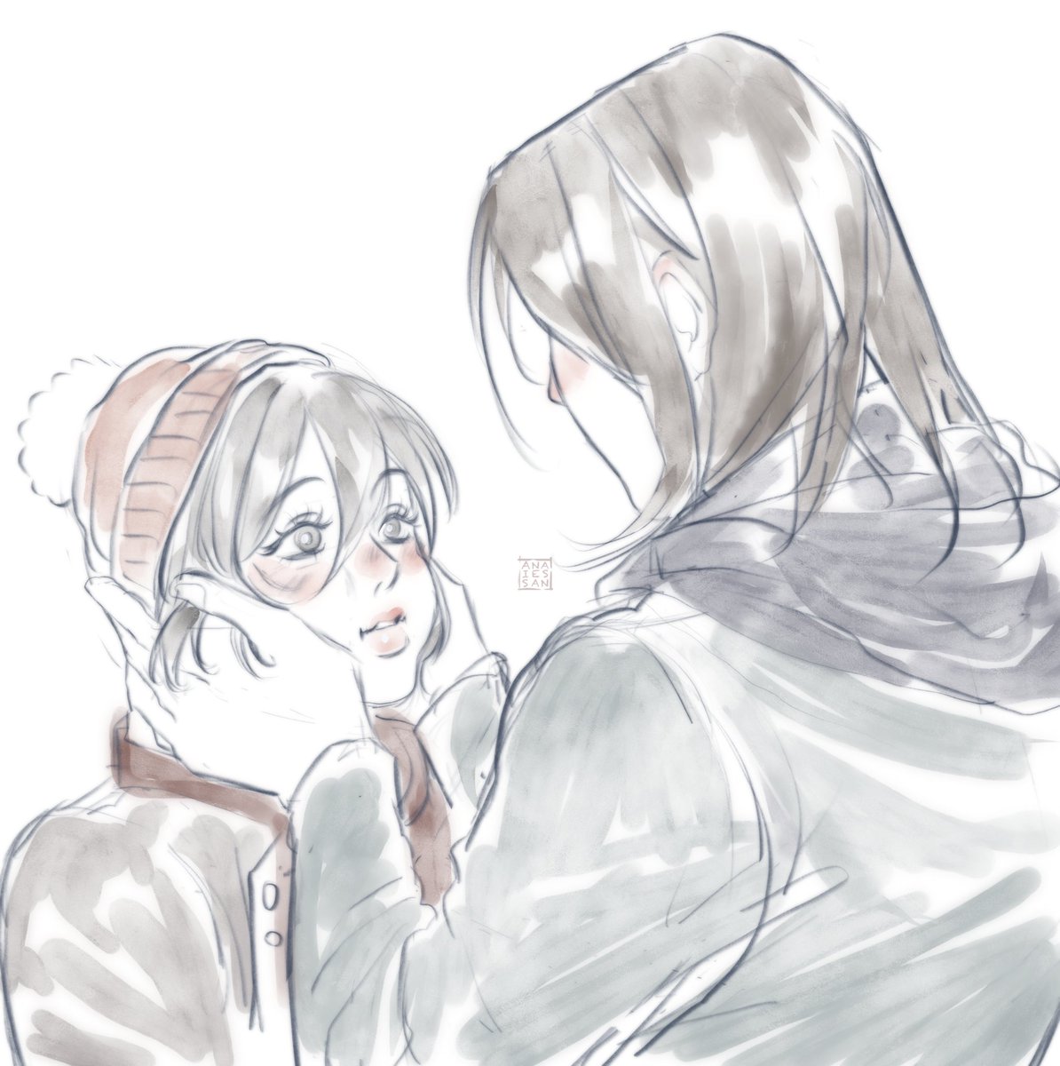 AnaiesSan's tweet photo. ❄️☃️'
.
#mikasa #eren ‘
. https://t.co/fIUpLaXseu