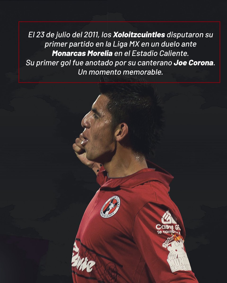 LigaBBVAMX's tweet photo. @CFCorrecaminos @Xolos -El primer gol de los @Xolos en la #LIGABBVAMX fue obra de Joe Corona, en el 2011 📜
-El #Apertura2012 fue el torneo de su título en el máximo circuito 🥇 https://t.co/hgrjU498jo