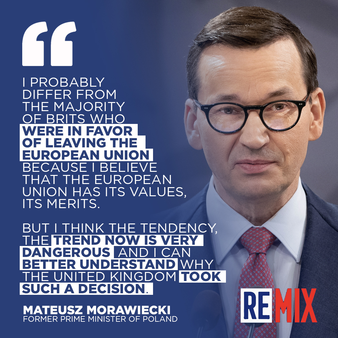 RMXnews's tweet photo. Former Polish PM @MorawieckiM has told U.K. media that he now better understands Brexit after the European Commission withheld billions of euros in funds from Poland under his leadership and has remained silent as EU ally Donald Tusk rides roughshod over Poland's rule of law. https://t.co/otOJ4I0FhB