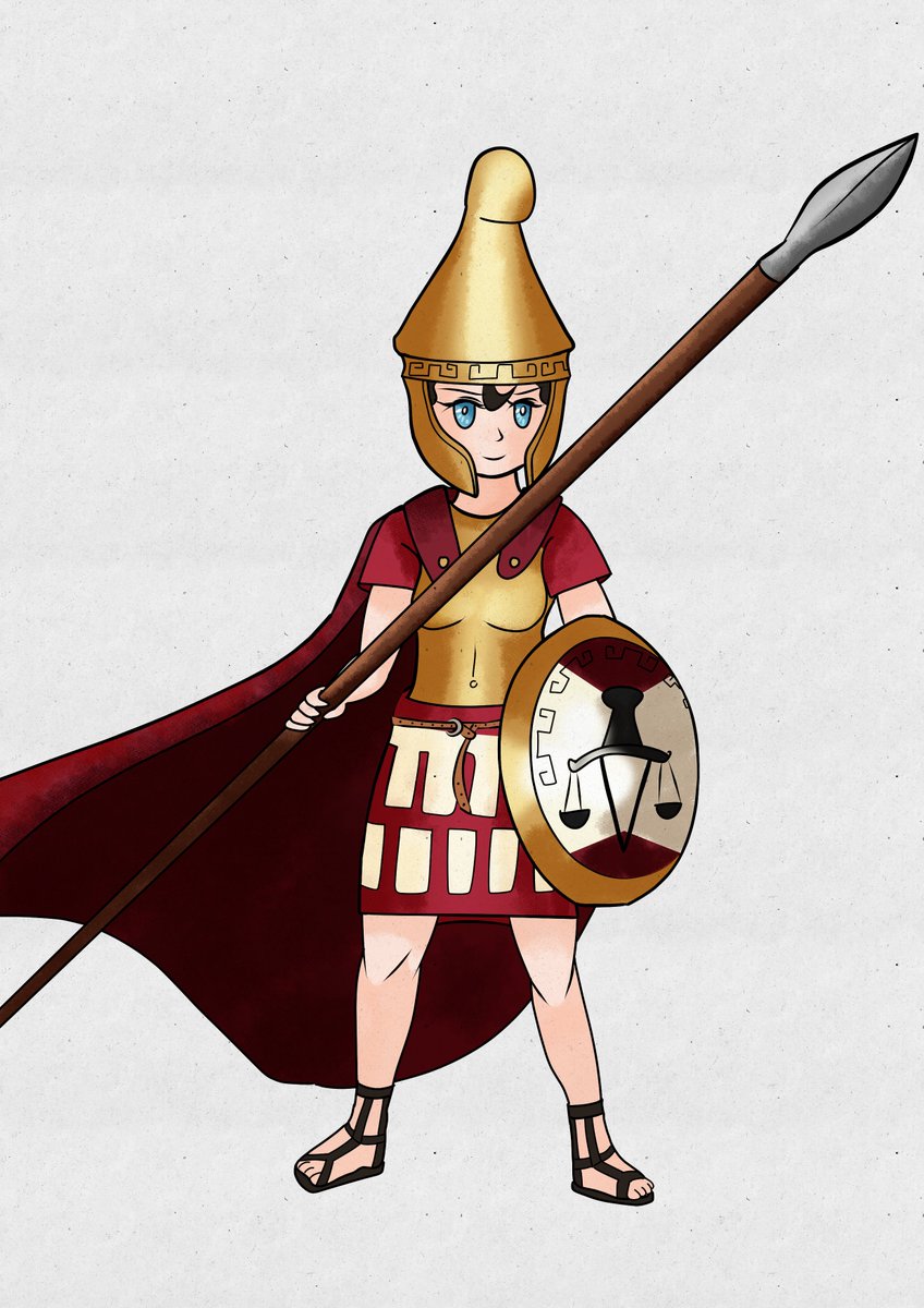 Saw a nice hoplite sister by @vanishlily recently, its good to see ancient history getting some love as well. Here's my attempt at a Macedonian phalanx, the natural predator of the hoplite drawn in a similar style😆