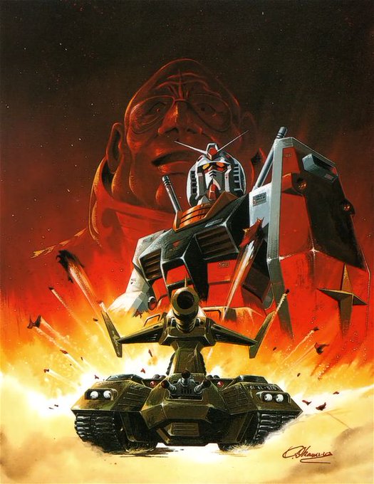 ガンダムを差し置いてマゼラアタックが主役の絵
