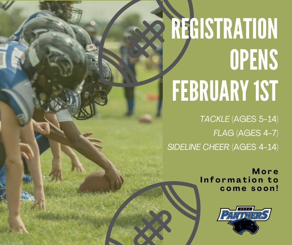 cyflrockets's tweet photo. Missing 🏈 season?  Registration is right around the corner!
@Central301 https://t.co/NTN5Nz9l8s