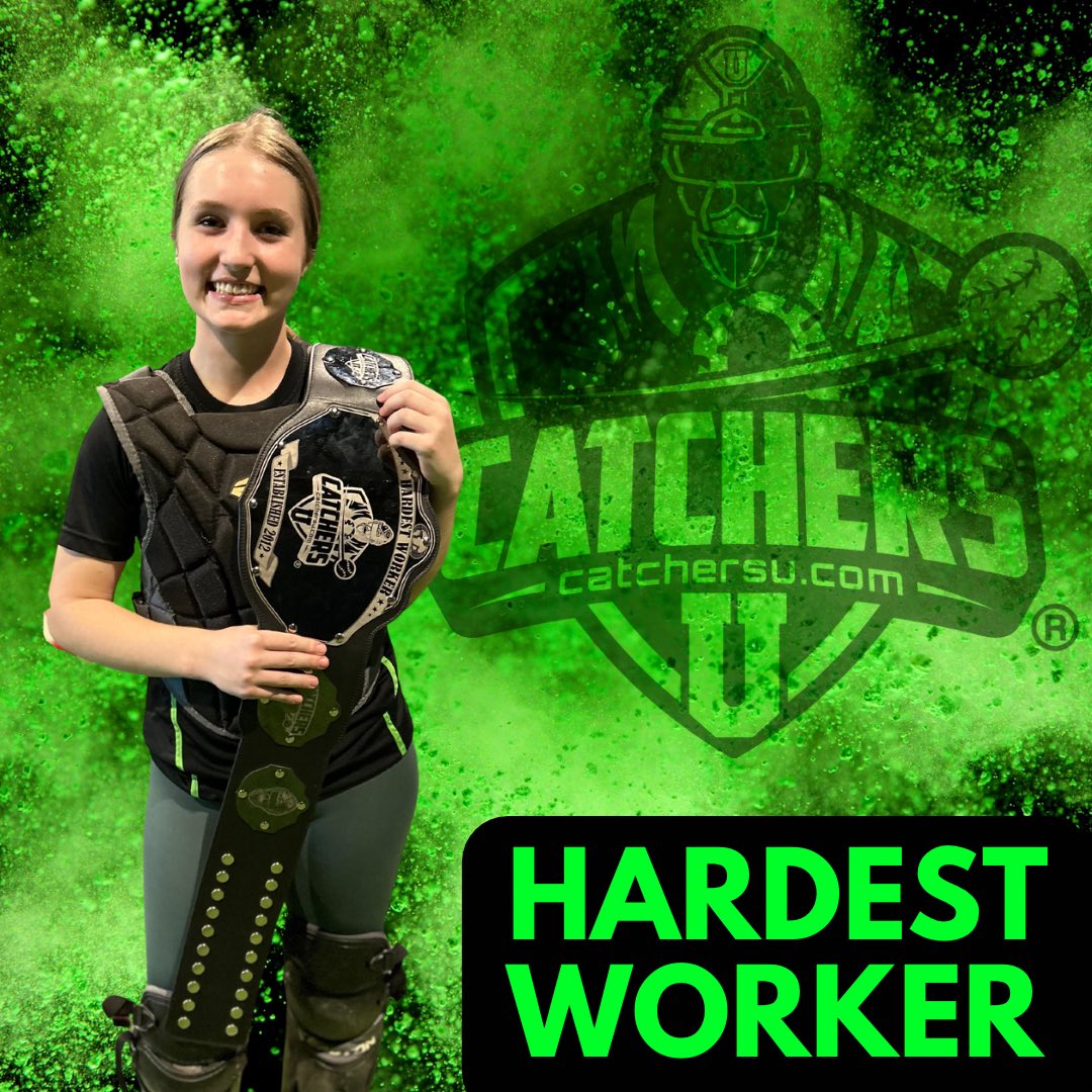 CatchersU's tweet photo. Today’s Hardest Workers in our softball class is Alani #catchersu #hardestworkerintheroom #beltseason #greatestjobever https://t.co/HEfpqe1gLM