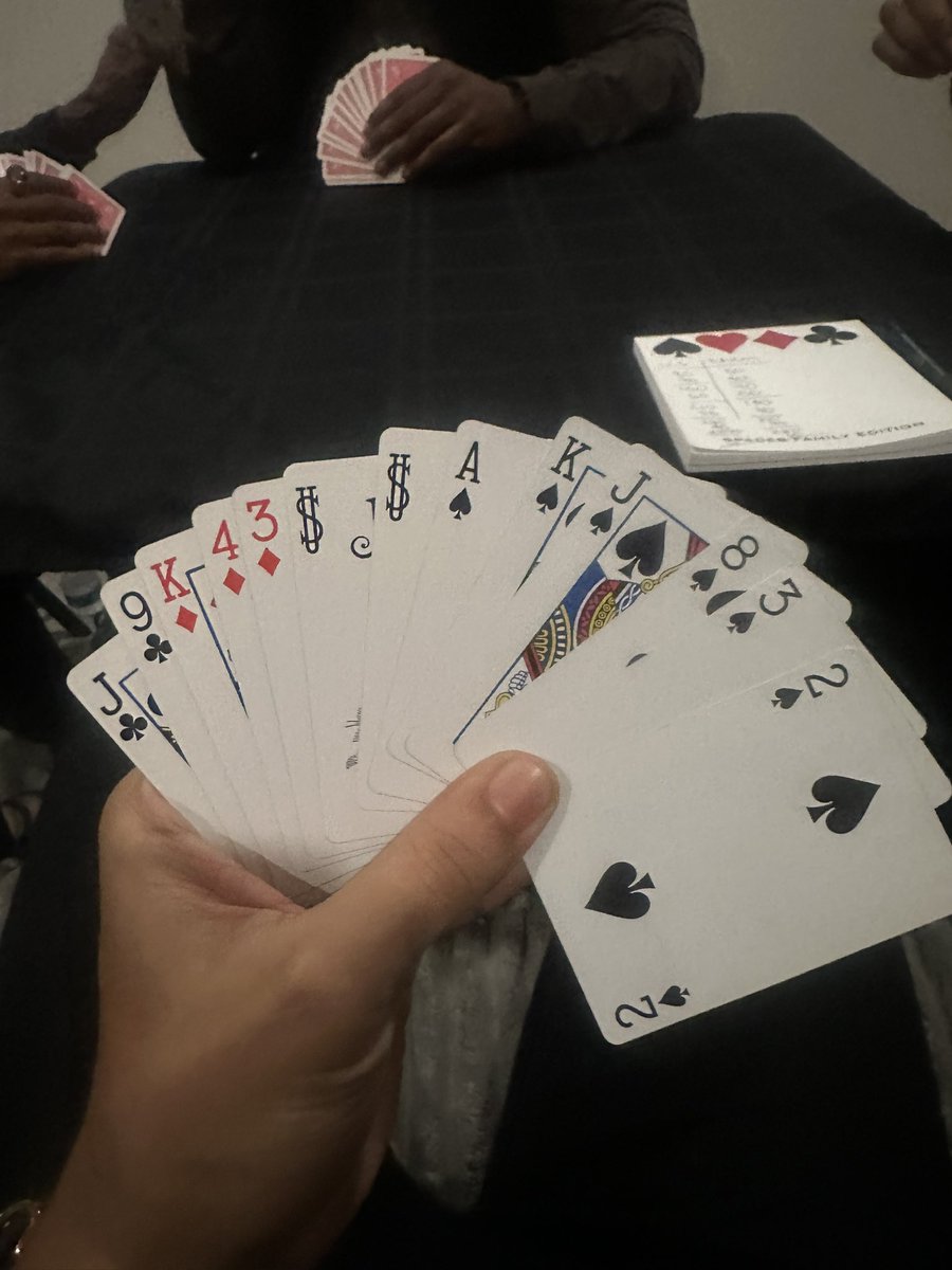 TeeScottie's tweet image. How many do I have since y’all know how to play? #spades