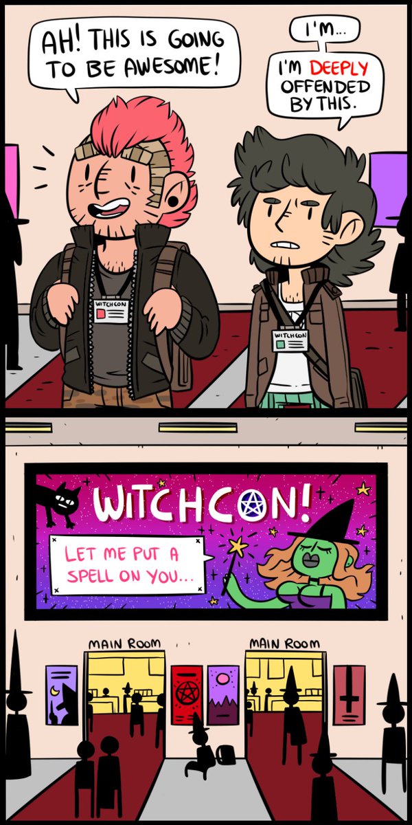 Nicholas bought tickets to Witchcon for his best bro Hector, since Hector is a witch.

🧙 