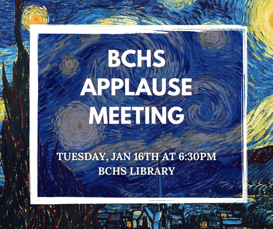 BCHS Applause Fine Arts Booster Club (@bchsapplause) on Twitter photo 
