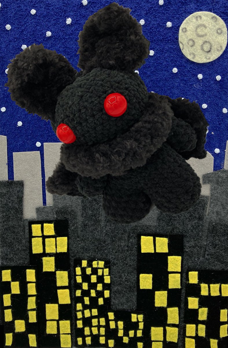 Behind the scenes look at our submission for #metazoofanart2023!  youtube.com/shorts/bvtl3KS… @MetaZooGames #metazoo #crochet #art #cryptid #mothman