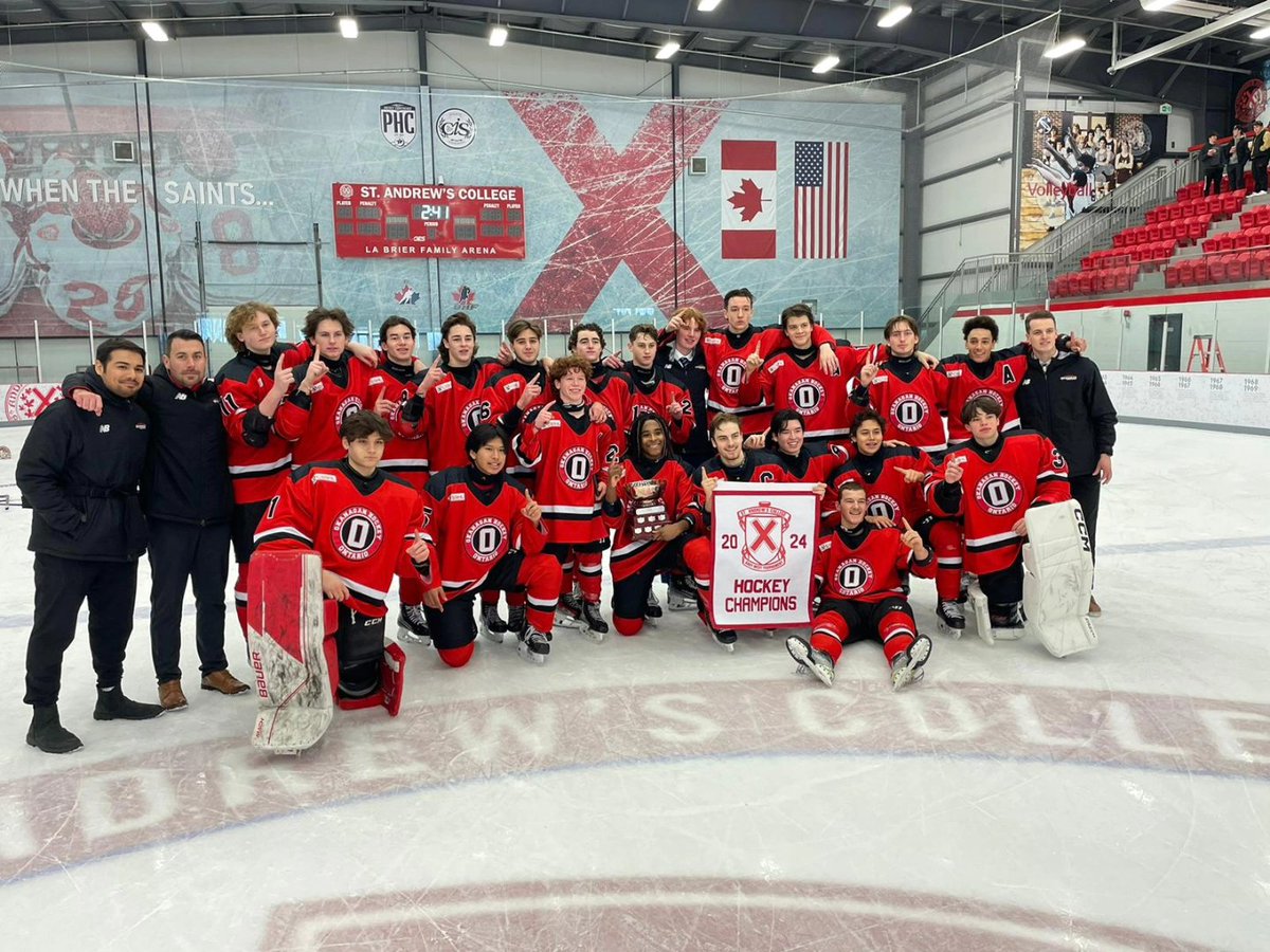 OHGOntario's tweet photo. Tournament Champions!🏆

Congratulations to our U18 Preps for taking home first  place 🥇😃 in the Gary West Tournament hosted by St Andrew’s College! 🏒🥅

Goals by:
🚨Addison St.Cyr 
🚨Leonard Ess 

Tournament All stars:
🌟 Mavrick Boucher 
🌟 Parker Fergusson

Way to go, guys! https://t.co/6OsQRscdyn