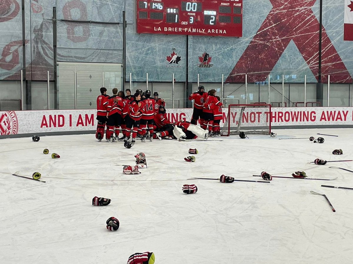 OHGOntario's tweet photo. Tournament Champions!🏆

Congratulations to our U18 Preps for taking home first  place 🥇😃 in the Gary West Tournament hosted by St Andrew’s College! 🏒🥅

Goals by:
🚨Addison St.Cyr 
🚨Leonard Ess 

Tournament All stars:
🌟 Mavrick Boucher 
🌟 Parker Fergusson

Way to go, guys! https://t.co/6OsQRscdyn