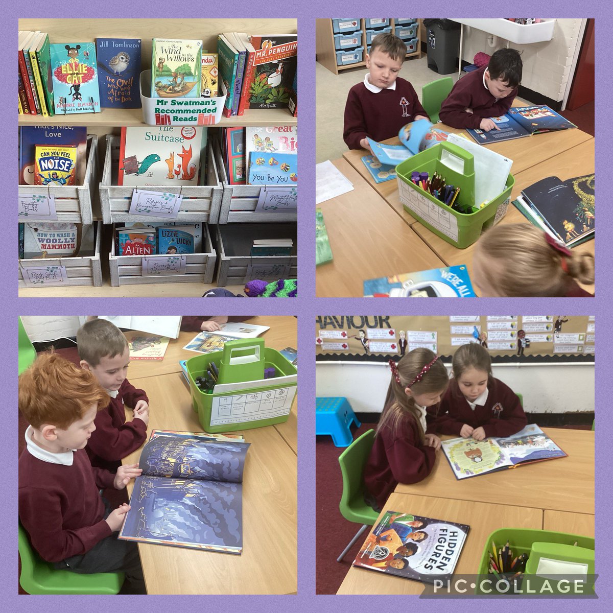 Year 2 love their new reading area & with over 100 high quality texts to choose from they were excited to get reading. The Comet by @Joetoddstanton & We are all Wonders by @RJPalacio were great reads so far.
 @CAHKnowsley  @LiteracyCounts1 @MrEPrimary @OpenUni_RfP @booksfortopics