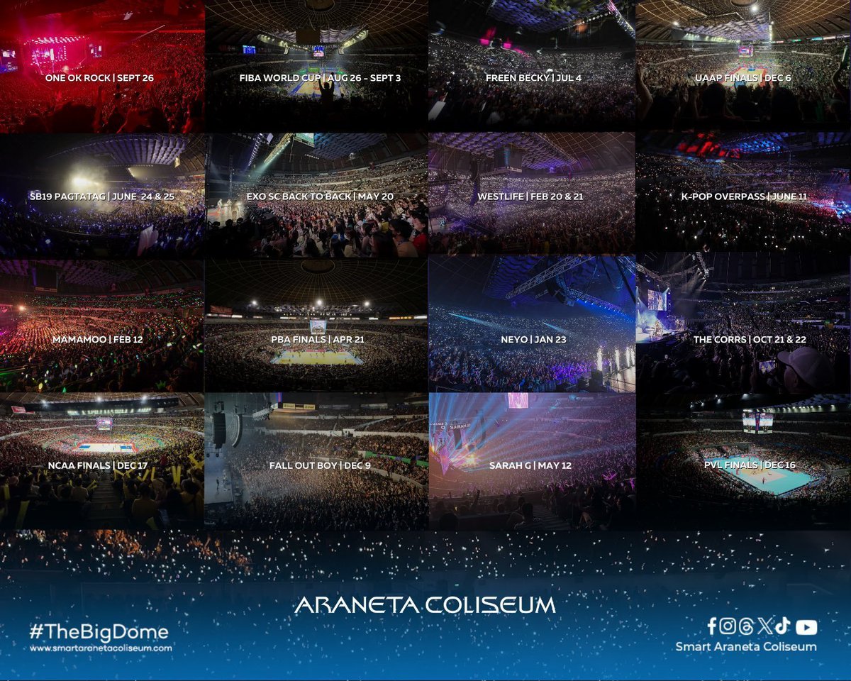 Big Dome Top Concerts 2023🌟 Posted by Araneta Coliseum