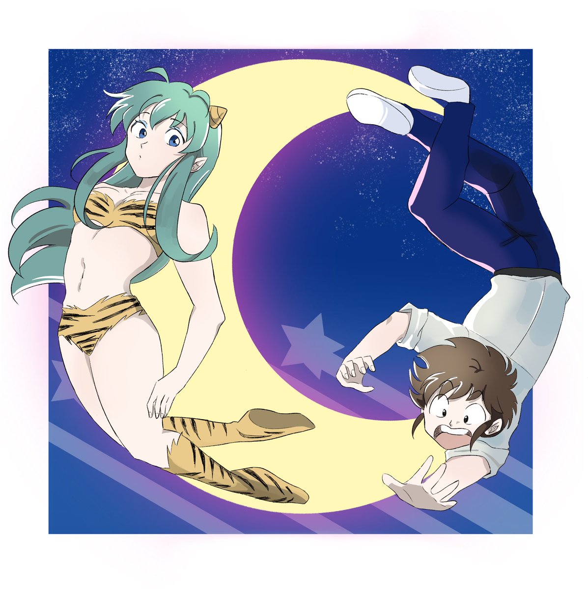 rubynnam's tweet photo. 💙💛💜

 #うる星やつら #uruseiyatsura https://t.co/JnEauw99eo