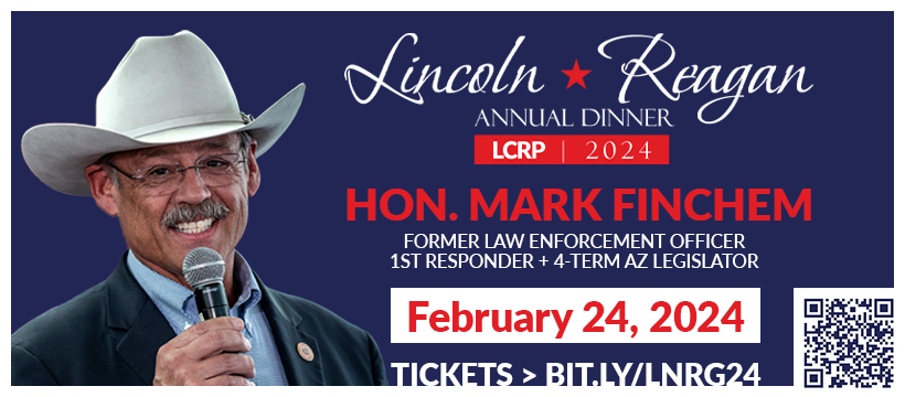 Please join us for an exciting evening at our 2024 Lincoln-Reagan Dinner!
Featured Guest Speaker: MARK FINCHEM
Click Below for Ticket Information.
bit.ly/LNRG24