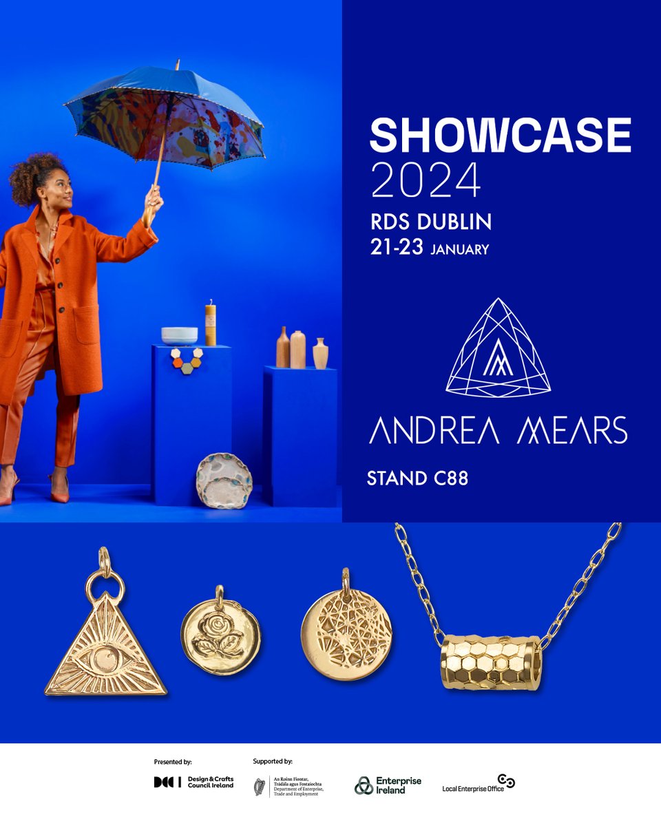 AMearsStudio's tweet image. 1 week to go until @showcaseireland ! I will be at stand C88 in the @DCCIreland area exhibiting my new jewellery collections. Jan 21 - 23rd The RDS, Dublin. #andreamears #madeinireland #showcaseireland #showcase2024 #irish #jewellerydesign #handmade #tradeshow #madelocal ☘️