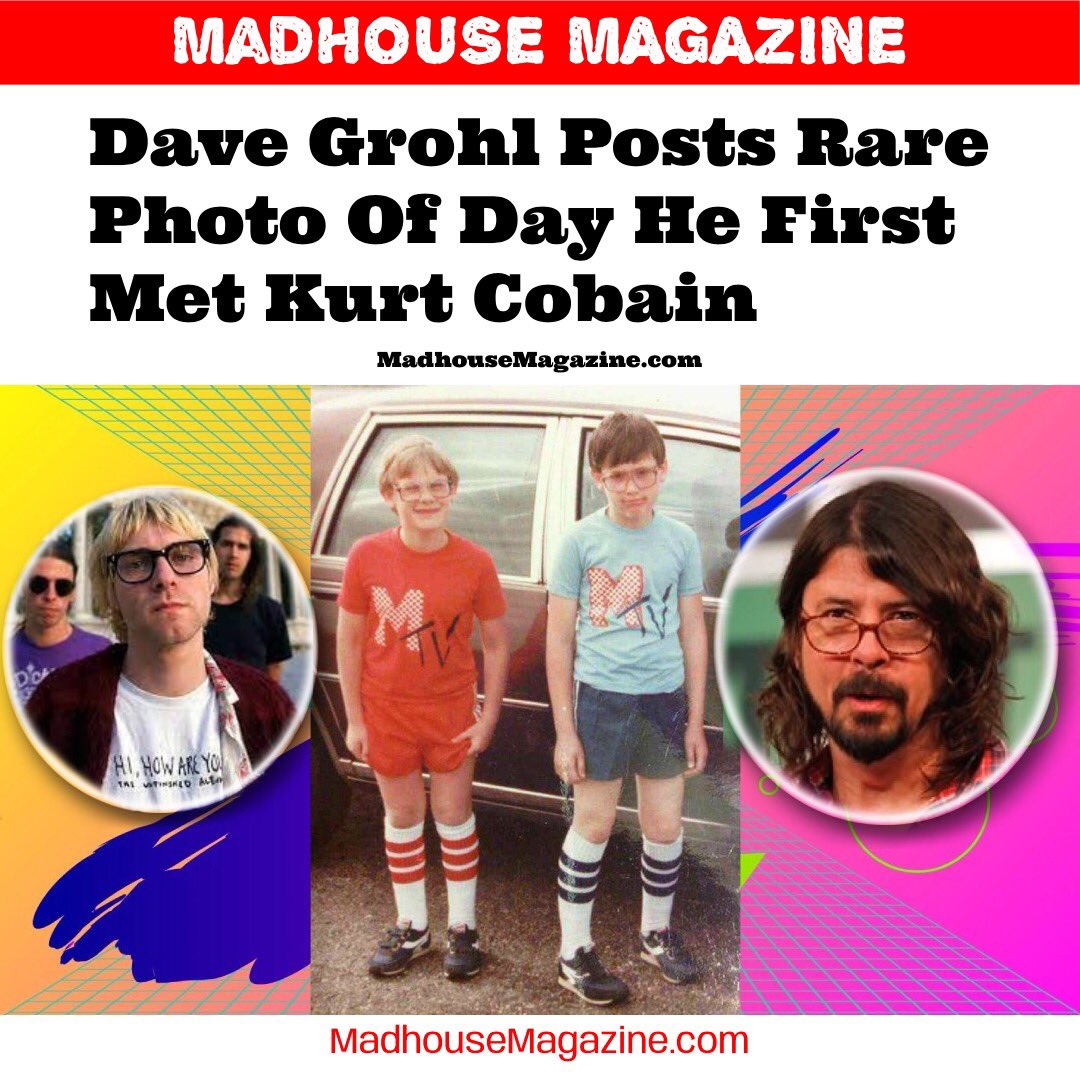 madhousemag2016's tweet photo. Dave Grohl Posts Rare Photo Of Day He First Met Kurt Cobain #DaveGrohl #Dave_Grohl #FooFighters https://t.co/FyhR5wF0IN https://t.co/G1Pj76V6sK