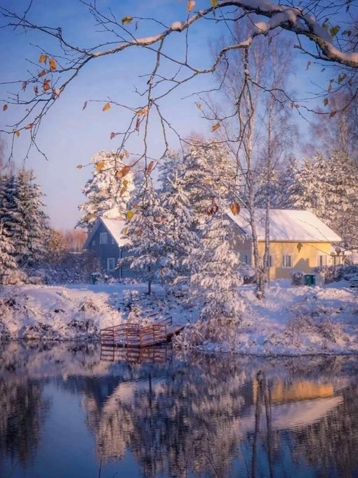 Happy and contented, quiet and satisfied.