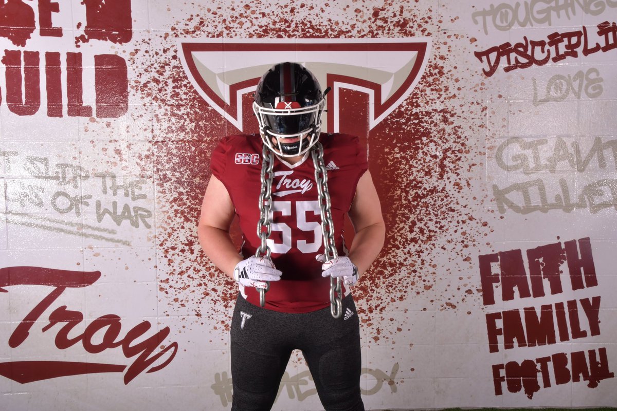 After a OV at Troy and a great talk with @GeradParker1, I am humbled to announce that I will be recommitting to Troy University. @Coach_Carbine @TroyRecruiting @SWiltfong247 @RustyMansell_ @JeremyO_Johnson @jhsmdb @NolandTravis