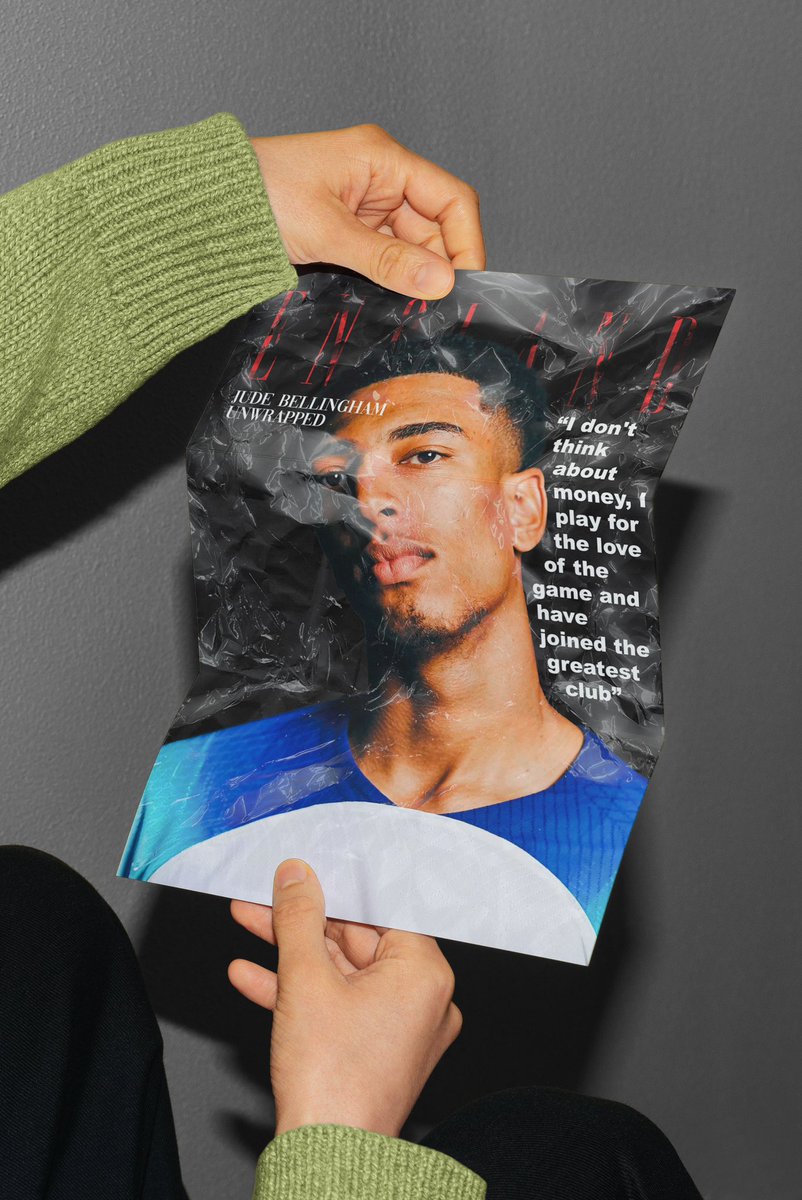 Magazine Mock-up Design. 

linktr.ee/Cawreyy

#Design #CreativeDesign #GraphicDesign #JudeBellingham #Bellingham #Football