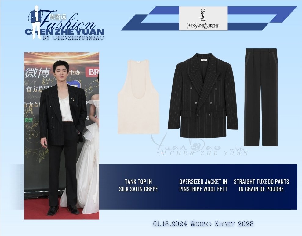chenzheyuanbao's tweet photo. ✎... 01.13.24 WEIBO NIGHT 2023
╰─> ❥• CHEN ZHE YUAN OOTD
#ChenZheyuan #陈哲远 #陈哲远OOTD #陈哲远STYLE #chenzheyuanOOTD #1Studio #1间工作室 #ChenZheYuanStyle #段嘉许 #藏不住的秘密 #WeiboNight2023 #ChenZheyuan_WeiboNight2023 https://t.co/50tcSZZoRx