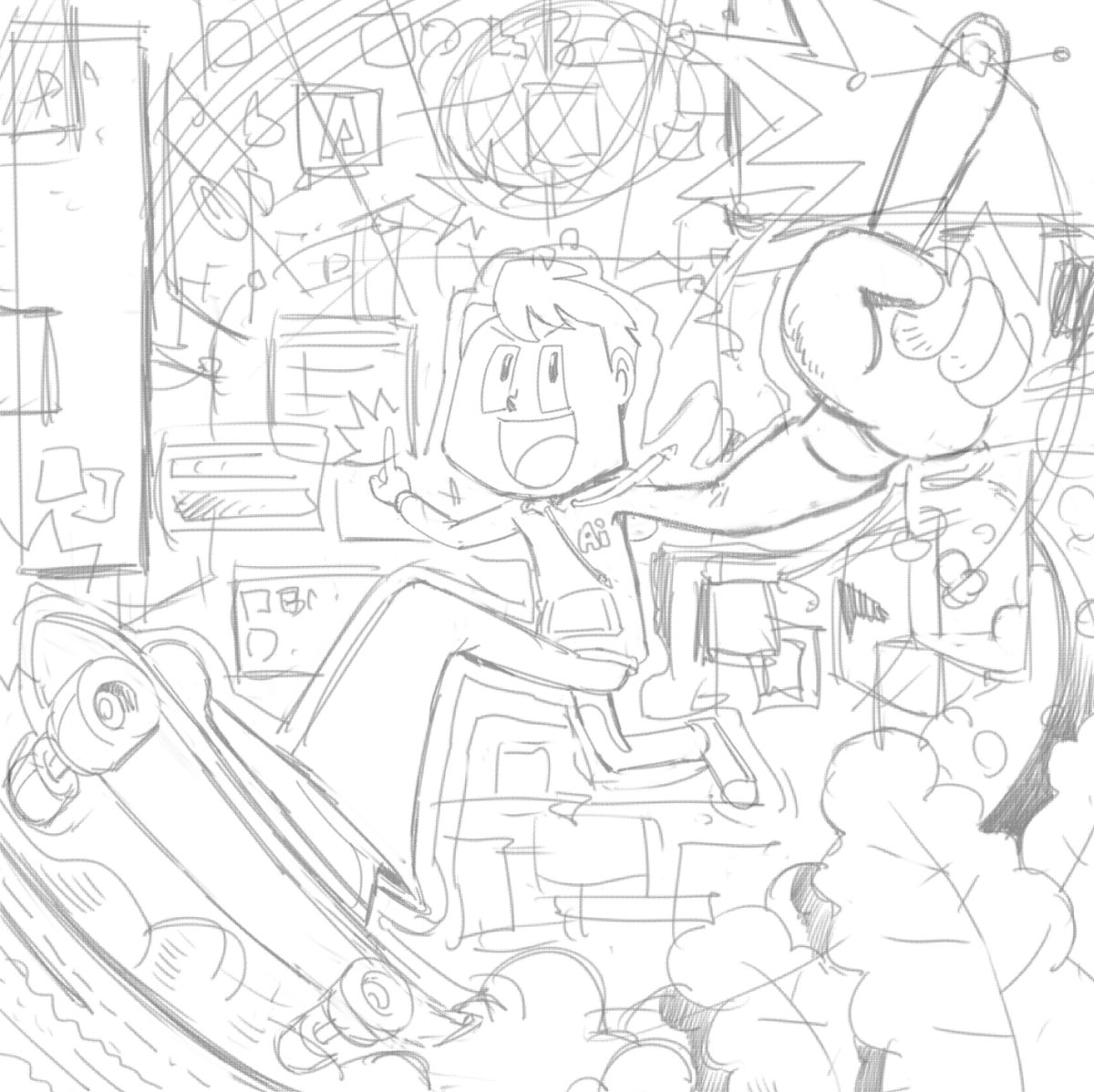 「こちらのイラスト、今回のイラレ講座のために描きおろしました。こんなタッチを始め、」|高田ゲンキのイラスト