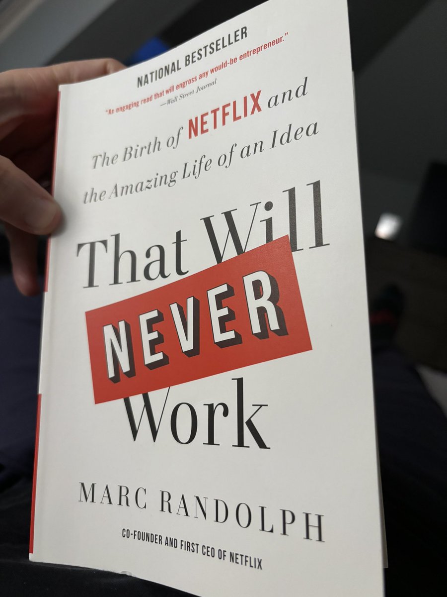 JBaksht's tweet photo. Thanks @marcrandolph for your excellent book on the birth of @netflix. 📖 

I love the part when you had to panhandle $1.75 for a hot dog. 🌭 

#ThatWillNeverWork
#BeAFounder 
#FundRaising
#ZeroToOne https://t.co/016UAydsJG