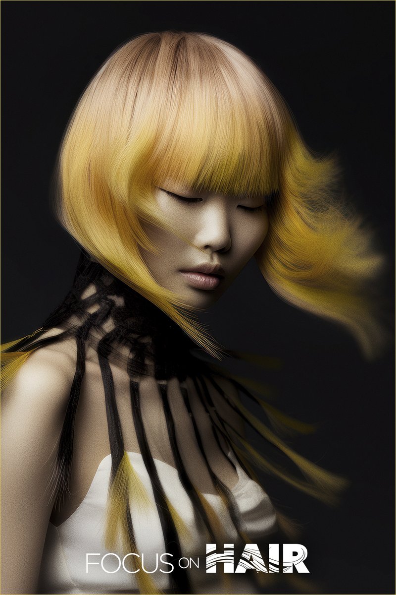 Masterpiece - Where AI & the Art of Hair Manifest into a New Reality by Alfredo Valero of Blades Hair Studio #haircolor #Edgyhaircolor #hairartist #AIforhair #signaturecollection focusonhair.com/article/master…