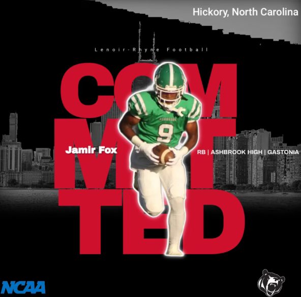 JFox2024's tweet photo. After a great official visit @LRBearsFootball I’m proud to say I’m committed to @LeniorRhyne please respect my decision. Thank you @CoachHornsby_LR @AnthonySoto_LR @coach_mjacobs @CoachDboJames @THE_44_BULLDOG @Coach_Watts21 @CoachTreyBrice https://t.co/sQyXywpD8n