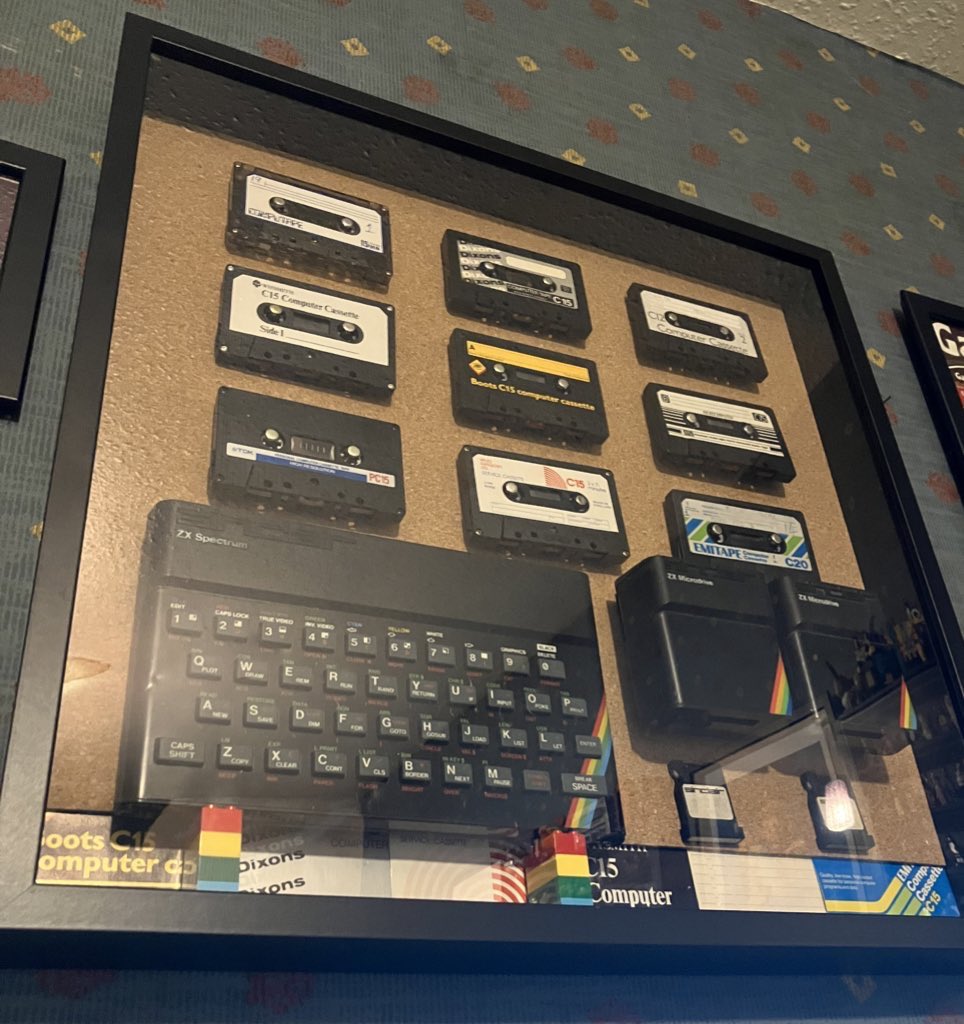 80sNostalgia's tweet photo. Hung my Spectrum games display in our home office today. This is my view when I glance up.

#ZXSpectrum https://t.co/hj20h9KXKc