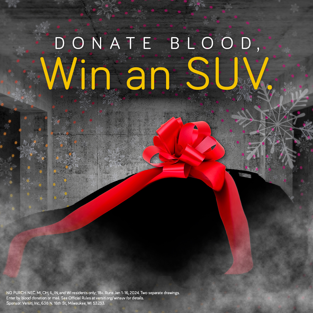 indianablood's tweet photo. LAST CHANCE to win a new car! #DriveToSaveLives is ending soon. Donate blood by Jan. 16 to be entered into our sweepstakes* for a chance to win an SUV. https://t.co/lsdPSMgPd8 Terms & conditions apply. Multiple winners! #NationalBloodDonorMonth #NBDM https://t.co/J2TujcyS6I