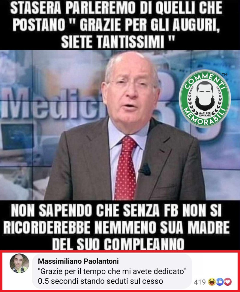 CM_Memorabili's tweet image. Una piaga mai risolta. #commentimemorabili #ringraziamenti #continuatevoi