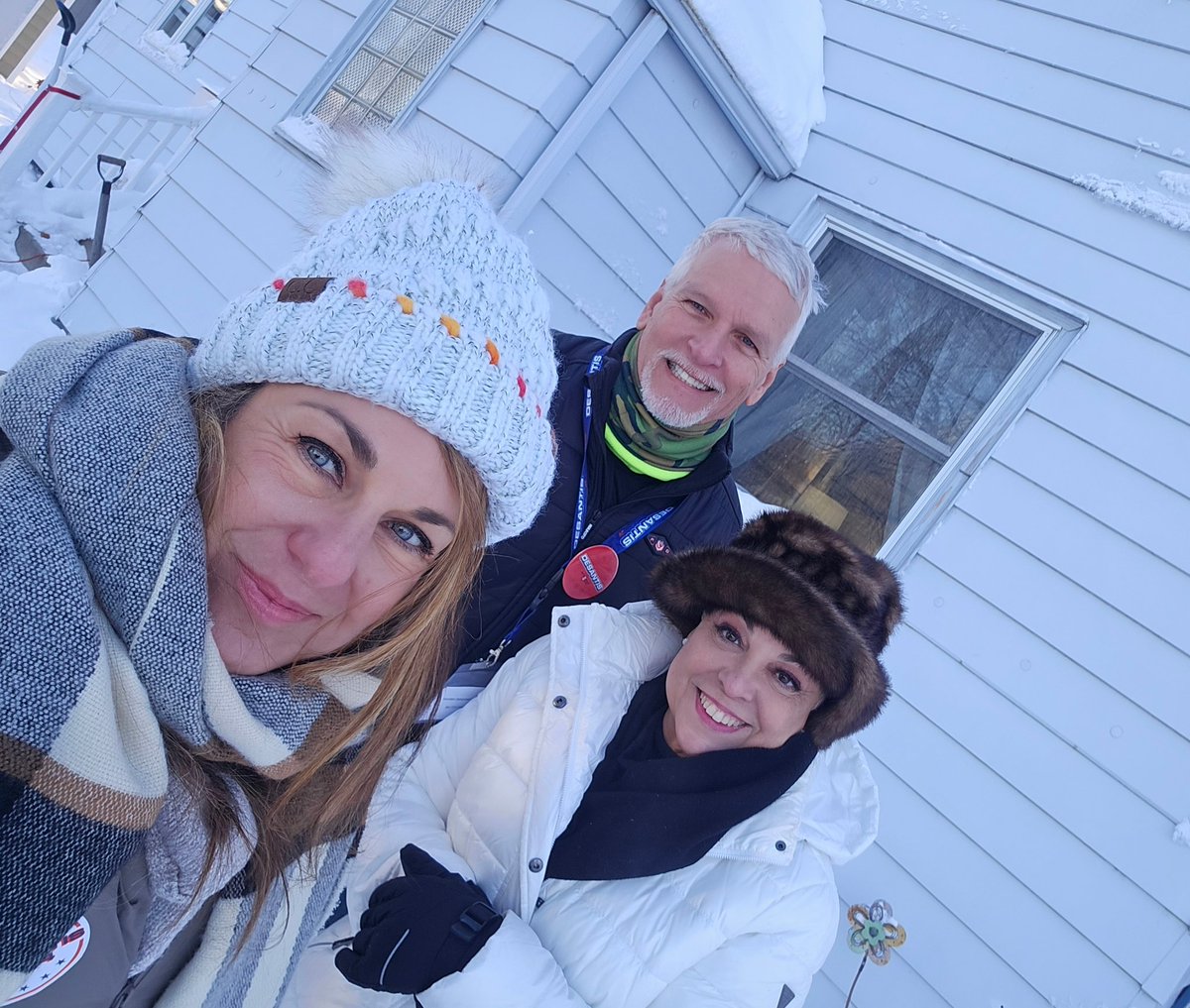 With Senator Keith Perry and Josie Tamayo of Volunteer FL door knocking for America's Governor @RonDeSantis in the great state of Iowa at -9 deg. #RD24 #IowaCaucus #NeverBackDown