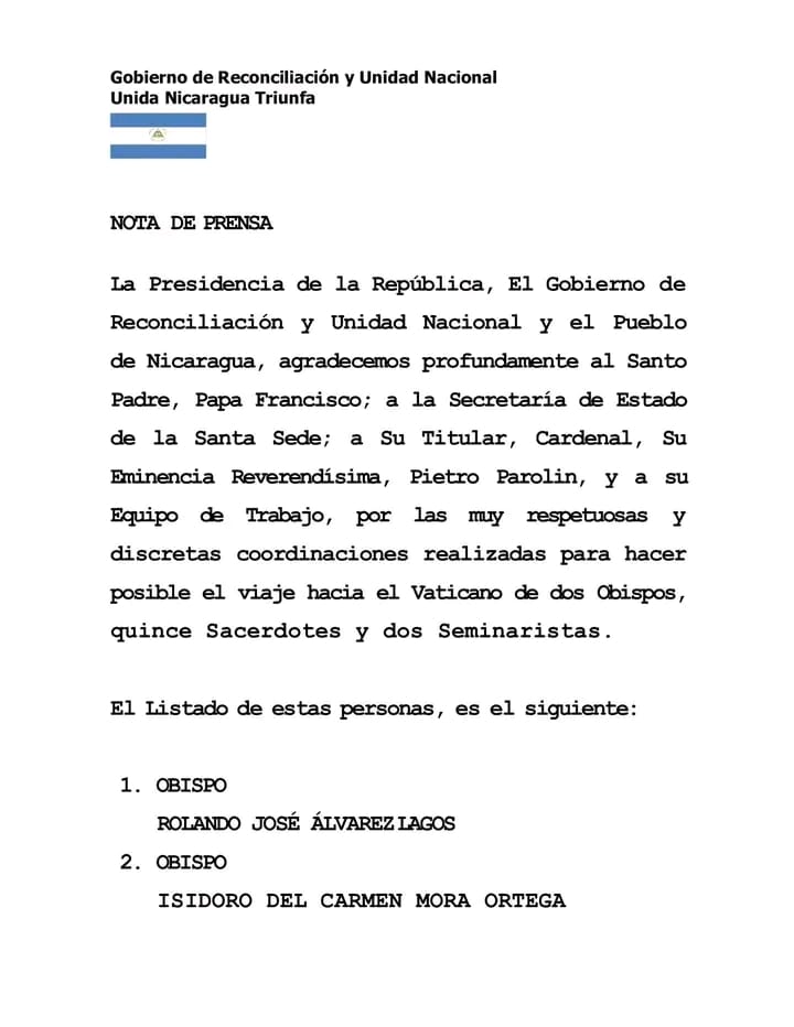 partigiana_'s tweet photo. Que descaro, la dictadura exilió a nuestros pastores y con un vocabulario muy "cristiano" agradece al Santo Papa. https://t.co/Xpv4gIeuWg
