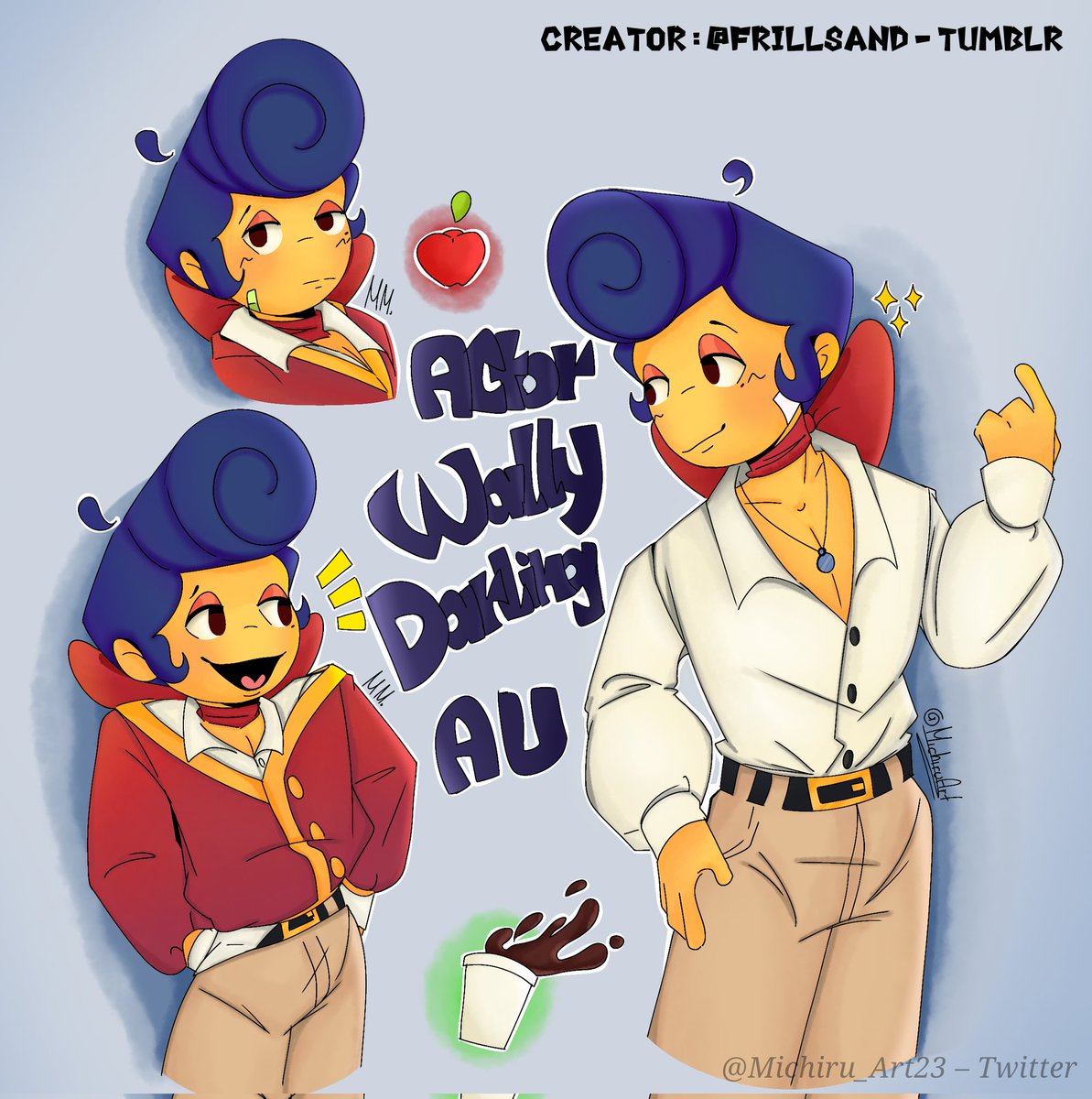 Stupid_YaKo's tweet photo. Drawing made by me — Actor Wally Darling AU 

#WallyDarlingAU #WelcomeHomeAU #WelcomeHomeArt #WelcomeHomeWally https://t.co/C4qXCT2a3y