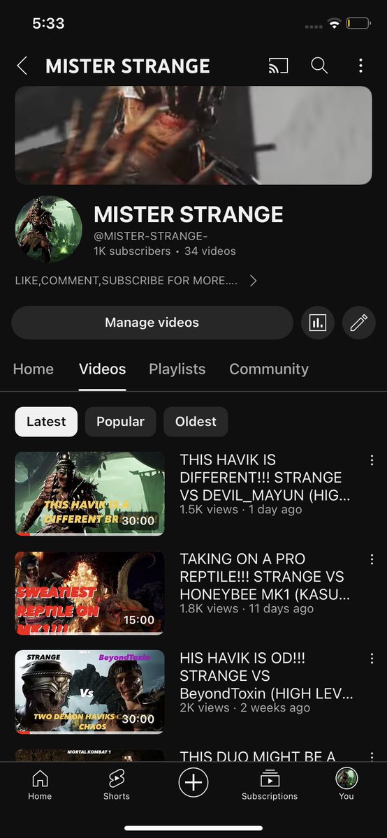 Real_Strangee's tweet photo. Thanku to all who support the channel and tune in🙏 we hit 1k so quick!!! https://t.co/rC3F1wLwhw