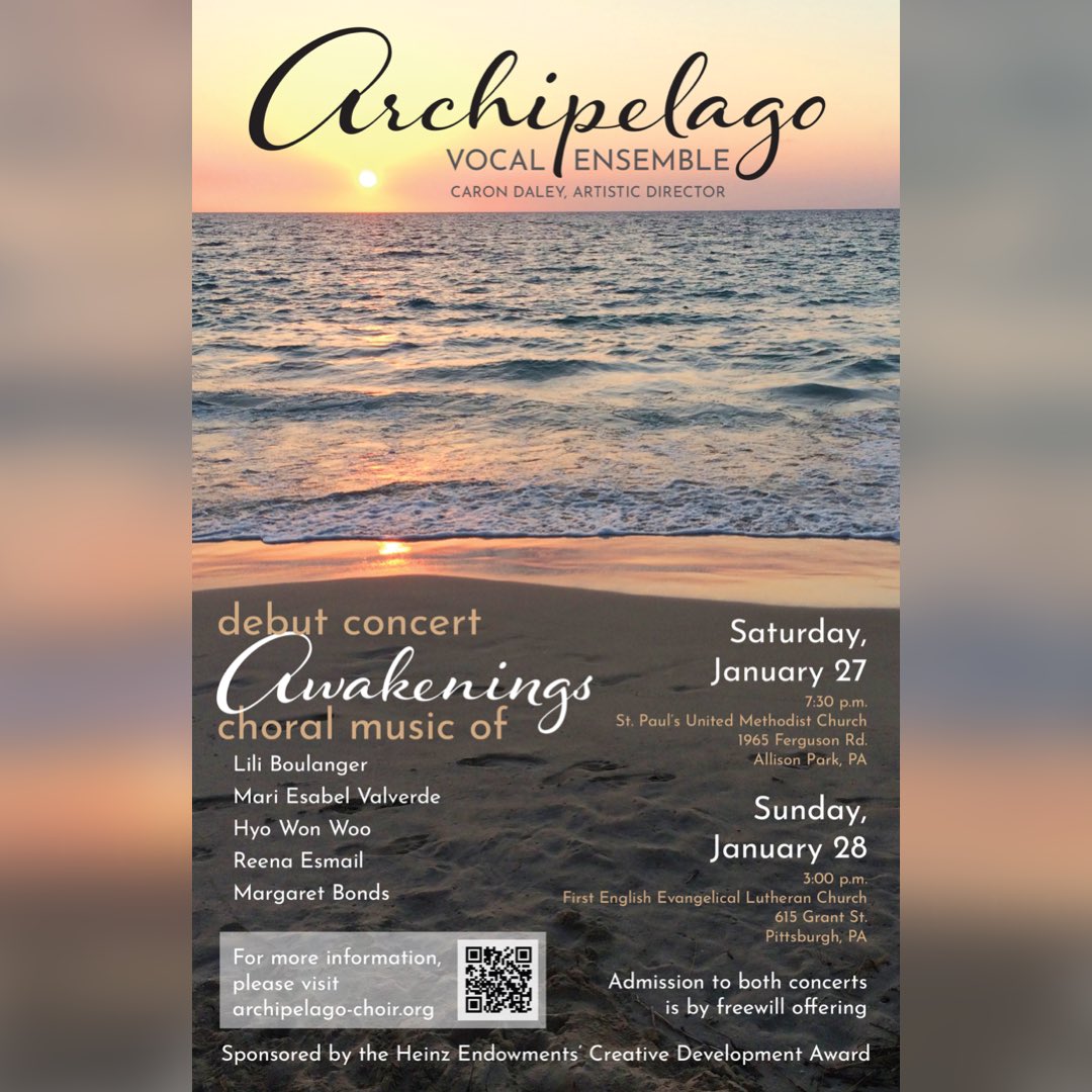 Mark your calendars! Several of our VS members are performing with this new vocal ensemble. More info at archipelago-choir.org