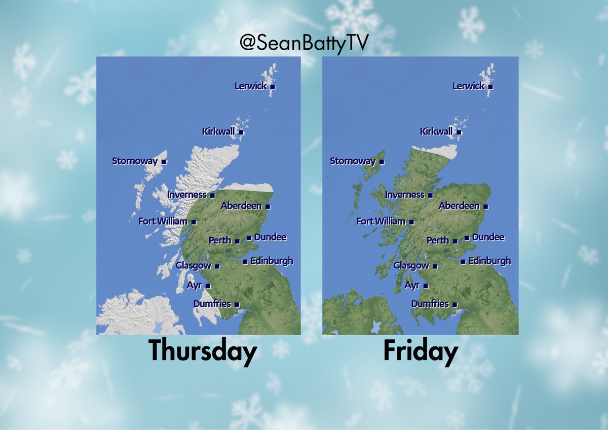SeanBattyTV's tweet photo. I’ve made these to show you where most of the snow will fall on each day this week. Tuesday is by far the snowiest day with snow moving east across pretty much the whole country - some heavy. Snow falls on and off all week in the north. Icy week with very low temperatures too. https://t.co/zNJyHk4ktu