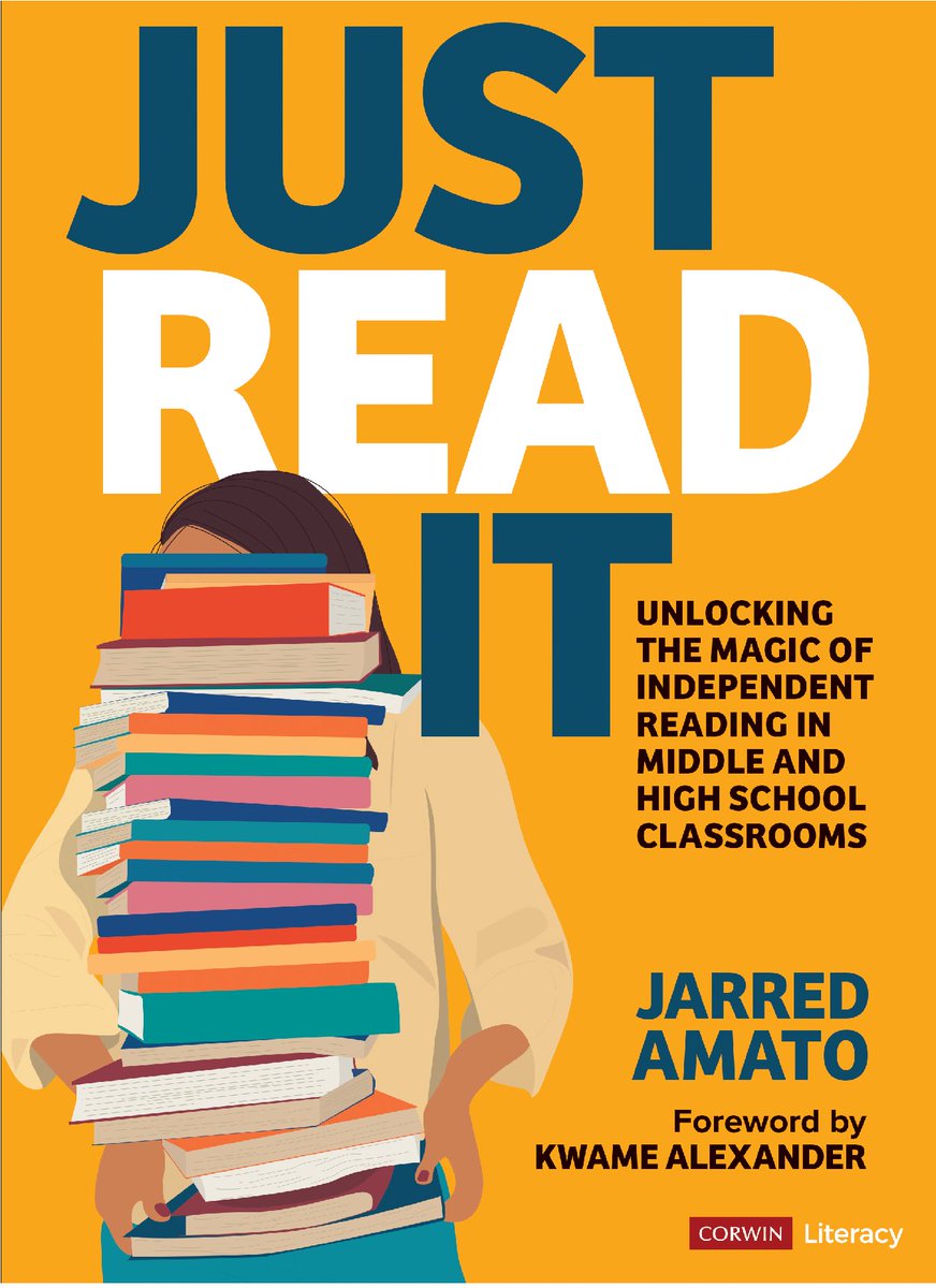 Not on here often, but I did want to share that my first book, JUST READ IT: Unlocking the Magic of Independent Reading in Middle and High School Classrooms, is scheduled for publication next month! 📚🧡 

You can pre-order here: us.corwin.com/books/just-rea…