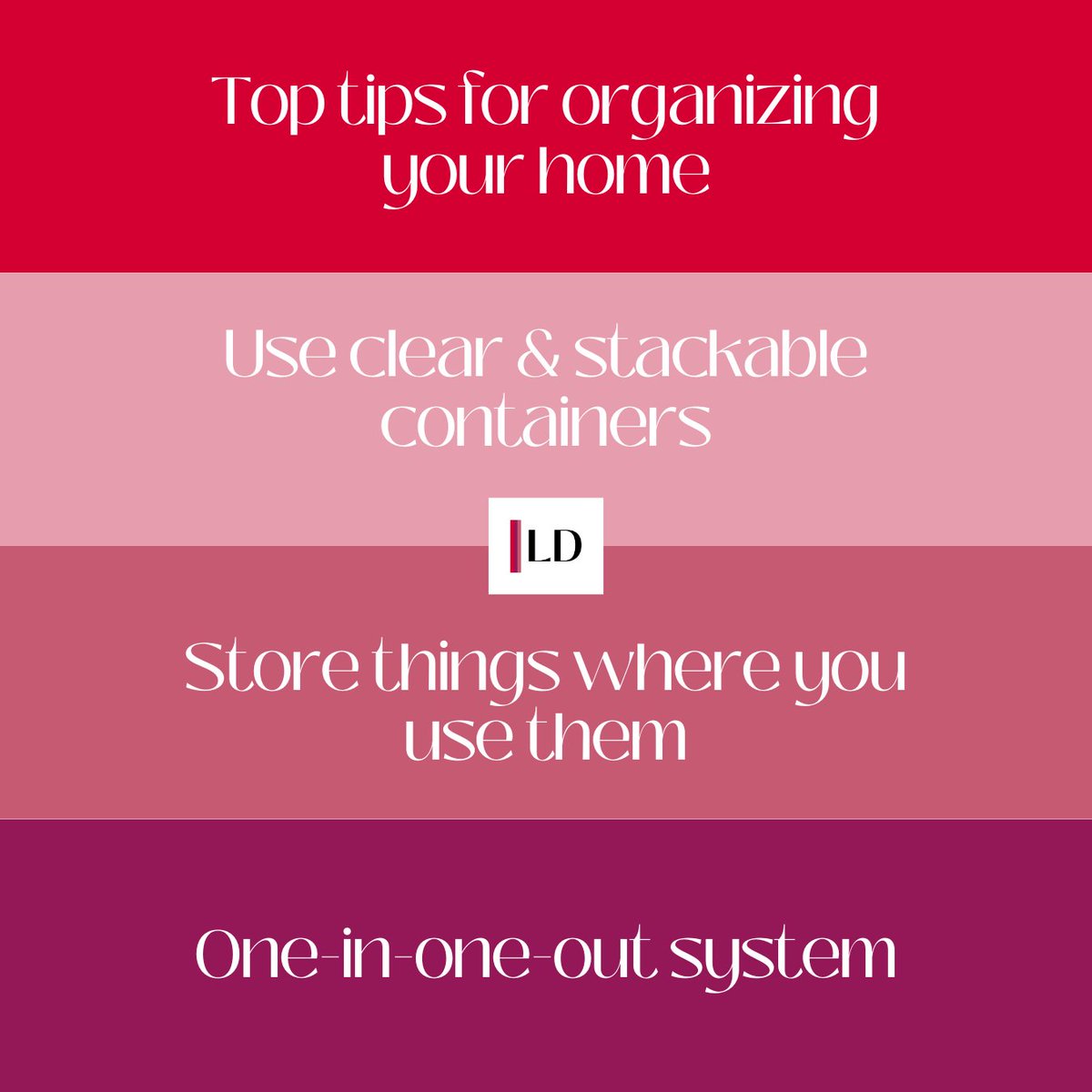 DiemerLisa's tweet photo. My top tips for keeping your home organized! Do you have anything to add to the list? https://t.co/W4xLzaKA0n