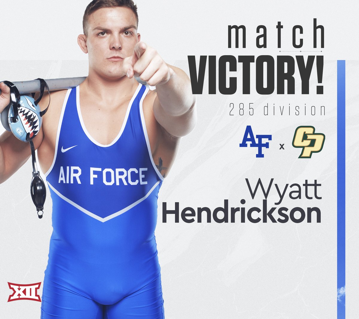 Wyatt Hendrickson turned the volume down in the Cal Poly gym, sticks Cole Jackson in 40 seconds! 11 pins for the two-time #MOSTDOMINANT wrestler. #FlyFightWin