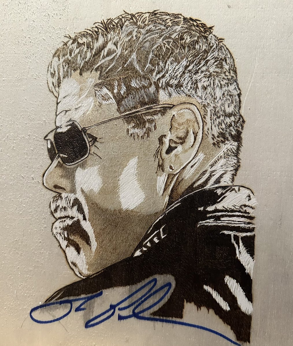 Wood burning of Ron Perlman/ Clay Morrow from Sons of Anarchy. #ronperlman