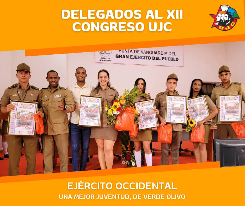 Los delegados al XII Congreso de la UJC que representa al Ejército Occidental fueron presentados en la Asamblea de Representantes de ese mando. 🇨🇺 #Cuba #EstaEsLaRevolución