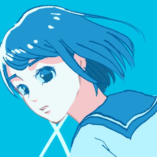 1girl solo short hair sailor collar simple background looking at viewer blue sailor collar  illustration images