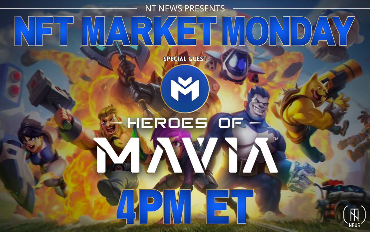 Neo_Tokyo_News's tweet photo. This week on the 1-yr Anniversary edition of NFT Market Monday - featuring special guests from @MaviaGame :

- Crypto Gaming Market Overview w/ @hustlepedia 
- Azuki Joining the 2024 Airdrop Season
- Is Yuga NGMI?
- Updates from Heroes of Mavia...+ special giveaway👀

Link: https://t.co/oiAwNzY35F