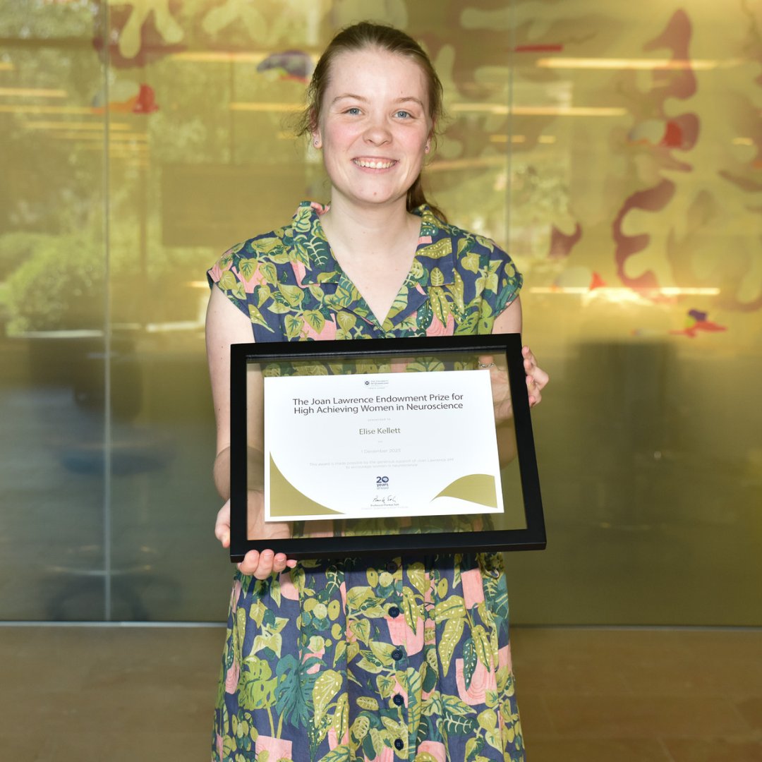 Queensland Brain Institute, UQ (@qldbraininst) on Twitter photo Congratulations to <a href="/elise_kellett/">Elise Kellett</a>, who received the Joan Lawrence Endowment Prize for High Achieving Women in Neuroscience. 💜
Elise is currently doing her #PhD in the <a href="/WalkerNeuroLab/">Walker Neuro Lab</a> at the <a href="/QldBrainInst/">Queensland Brain Institute, UQ</a>, researching potential therapeutic interventions in Motor Neuron Disease. Congratulations to <a href="/elise_kellett/">Elise Kellett</a>, who received the Joan Lawrence Endowment Prize for High Achieving Women in Neuroscience. 💜
Elise is currently doing her #PhD in the <a href="/WalkerNeuroLab/">Walker Neuro Lab</a> at the <a href="/QldBrainInst/">Queensland Brain Institute, UQ</a>, researching potential therapeutic interventions in Motor Neuron Disease.