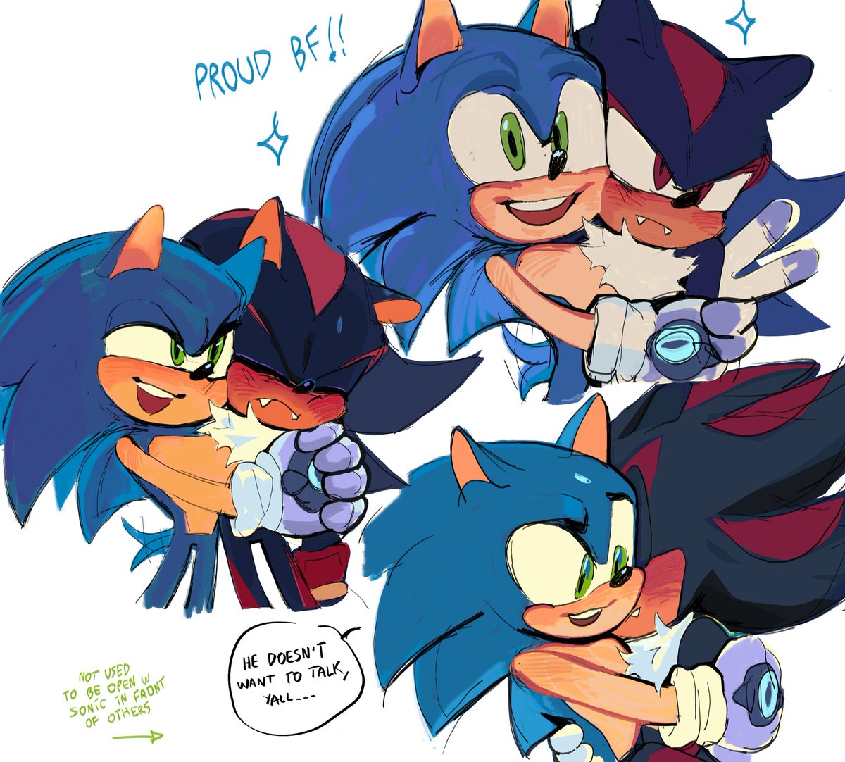 S0NADOW's tweet photo. shy pookie introduction #sonadow #sonicprime https://t.co/zeIcWiSt6v