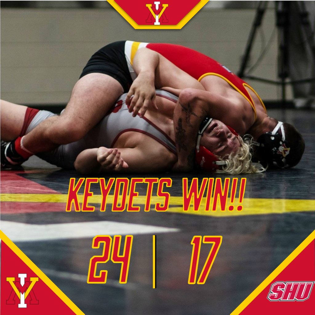 VMI_Wrestling's tweet photo. Huge come-from-behind win against Sacred Heart this afternoon after claiming the final two bouts. #RahVaMil https://t.co/aKeoEShDCA