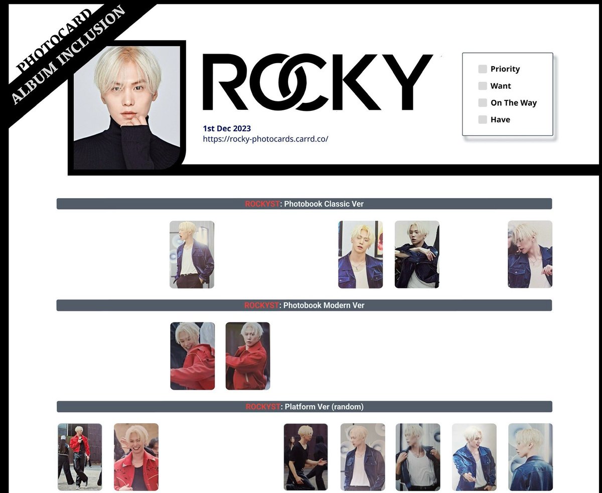 eoaaua's tweet photo. ラキ 라키 rocky 交換  rockyst トレカ  classic ver. modern ver. platform ver.

［譲］1枚目
［求］2枚目

同種交換のみ
郵送 / 振替公演での手渡し（2月12日横浜）

お気軽にお声がけください🙇🏻‍♀️ https://t.co/WKemppw1zn