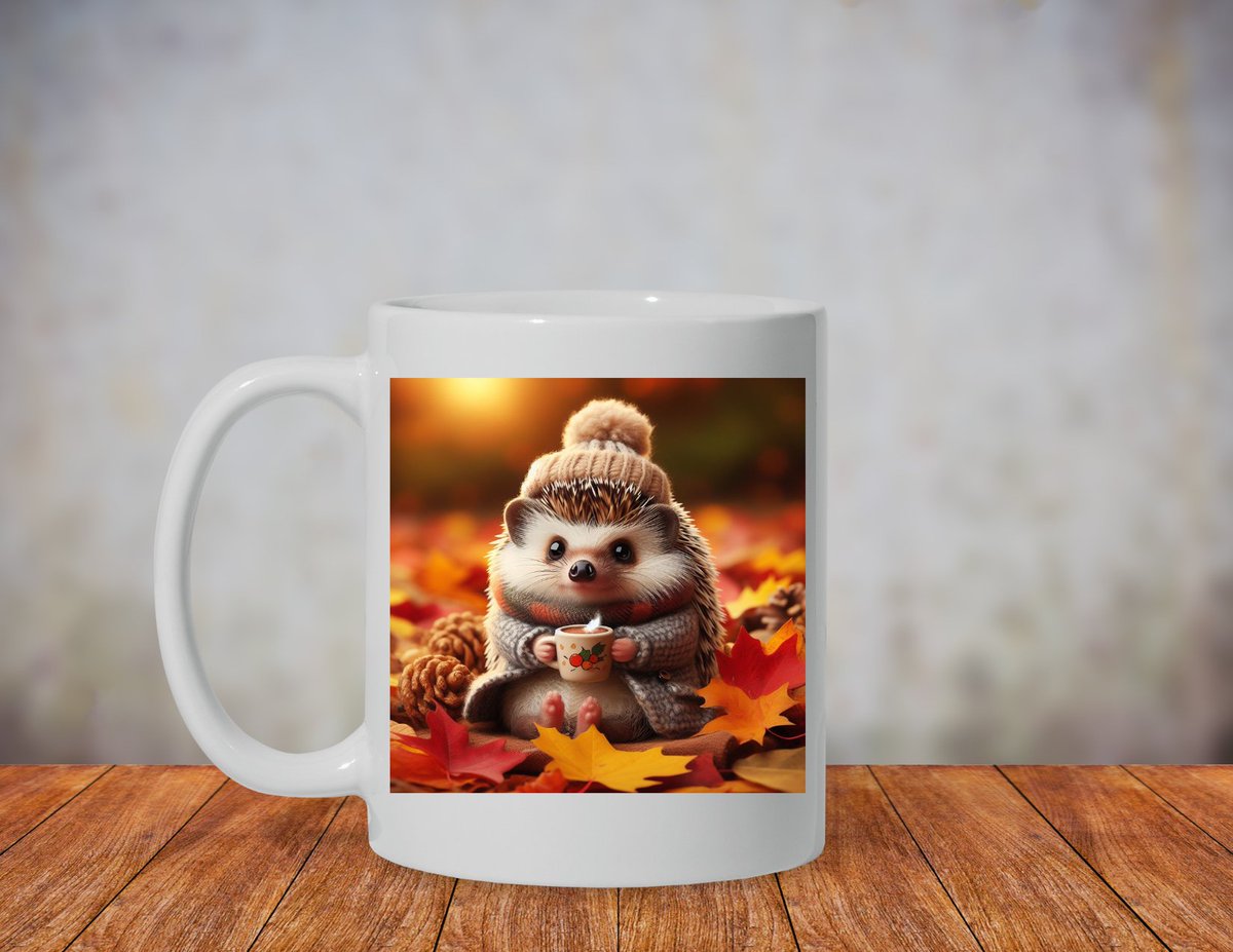 Fall in love with our cozy, autumn-inspired hedgehog mug 🍂☕️. Perfect for sipping your favorite warm beverage on chilly days. Available now in our Etsy shop!  #CozyMug
 etsy.me/48SvVJt via <a href="/Etsy/">Etsy</a> #hedgehog #hedgehoggifts