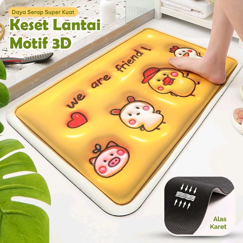 Cek Keset  Diatomite Karakter 3D Anti Slip/ Keset Kamar Mandi Premium Anti Slip Dapatkan di Shopee sekarang! shope.ee/8KQSiYil4L?sha…